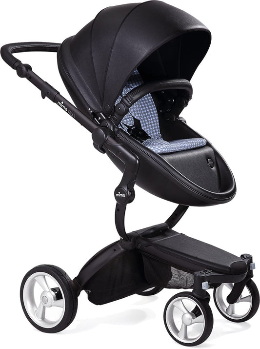 Mima Xari Complete Stroller, Black - Black / Retro Blue - A112-02-BBRB