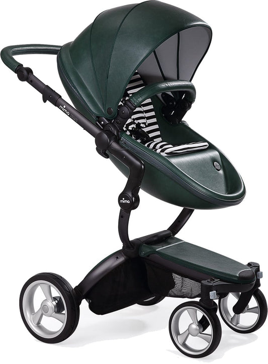 Mima Xari Complete Stroller, Black - British Green / Black & White - A112-02-BBGBW