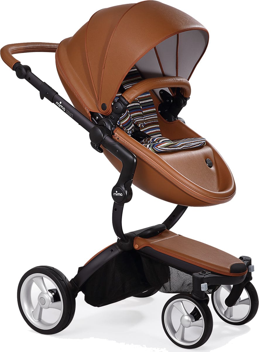 Mima Xari Complete Stroller, Black - Camel / Autumn Stripe - A112-02-BCAS