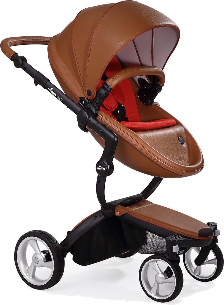 Mima Xari Complete Stroller, Black - Camel / Ruby Red