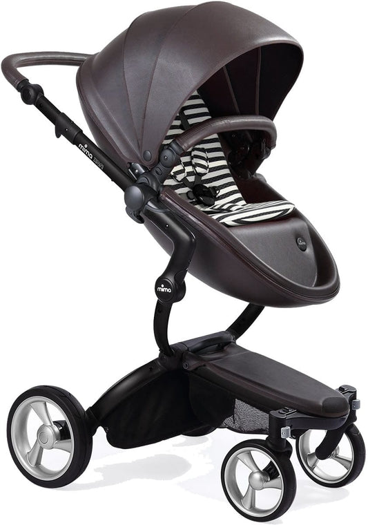 Mima Xari Complete Stroller, Black - Chocolate Brown / Black & White - A112-02-BCBBW