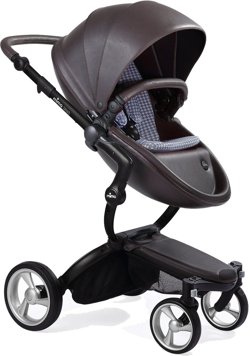 Mima Xari Complete Stroller, Black - Chocolate Brown / Retro Blue - A112-02-BCBRB