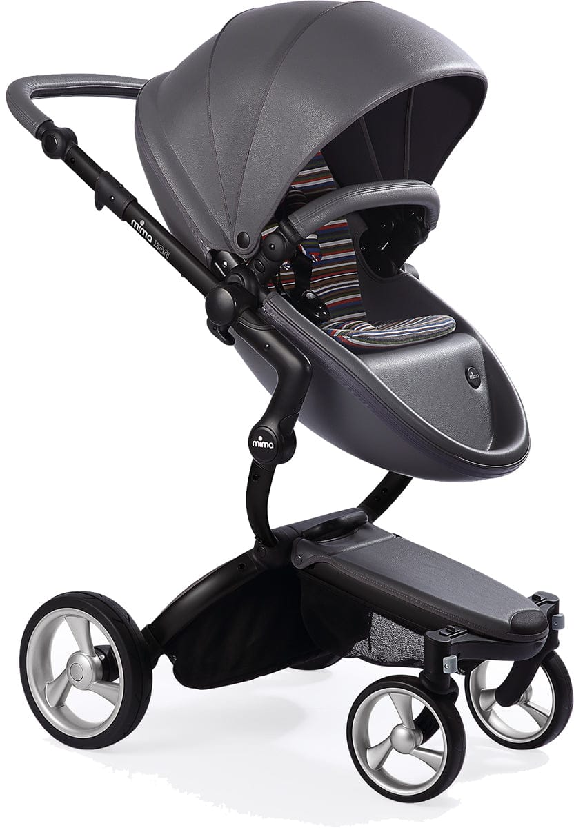 Mima Xari Complete Stroller, Black - Cool Grey / Autumn Stripes - A112-02-BCGAS