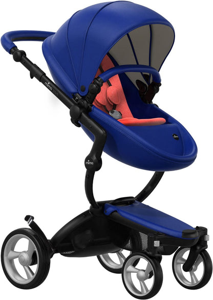 Mima Xari Complete Stroller, Black - Royal Blue / Coral Red - A112-02-BRBCR
