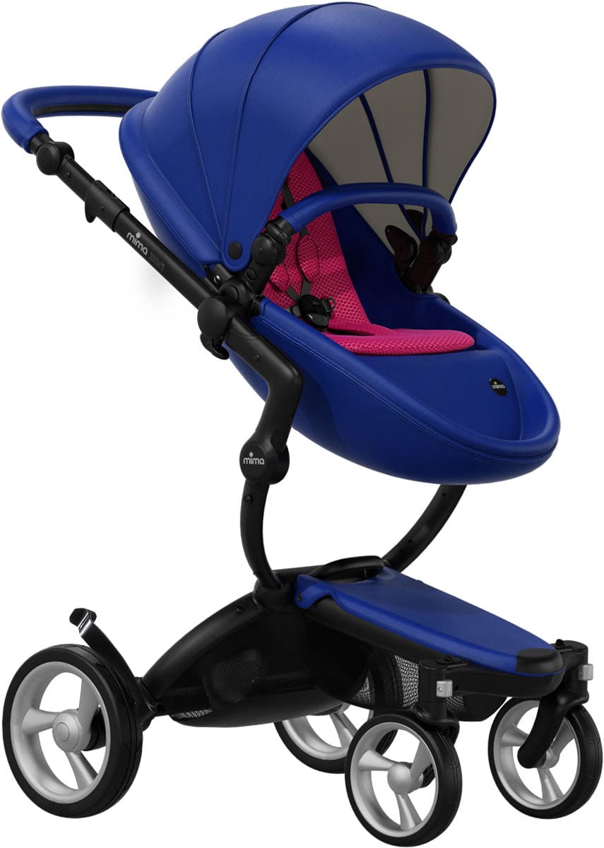 Mima Xari Complete Stroller, Black - Royal Blue / Magenta - A112-02-BRBM
