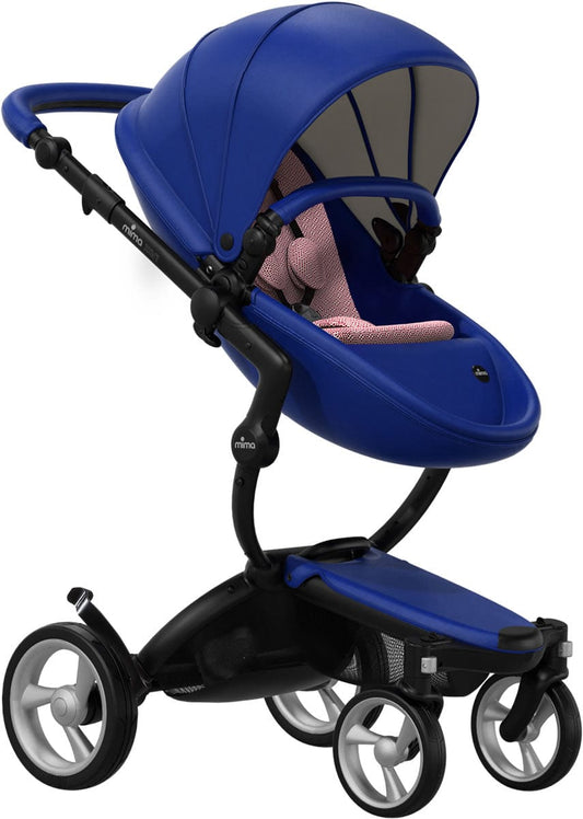 Mima Xari Complete Stroller, Black - Royal Blue / Pixel Pink - A112-02-BRBXP