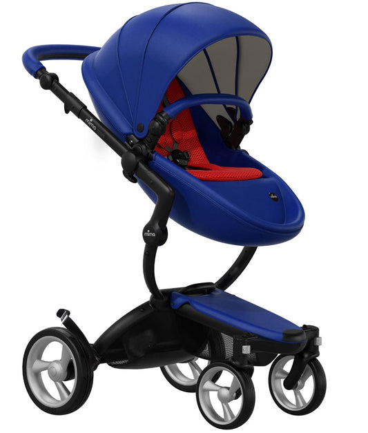 Mima Xari Complete Stroller, Black - Royal Blue / Ruby Red - A112-02-BRBR