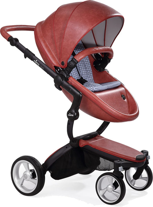 Mima Xari Complete Stroller, Black - Sicilian Red / Retro Blue - A112-02-BSRRB