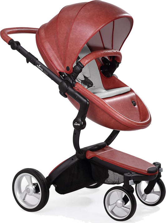 Mima Xari Complete Stroller, Black - Sicilian Red / Stone White - A112-02-BSRSW