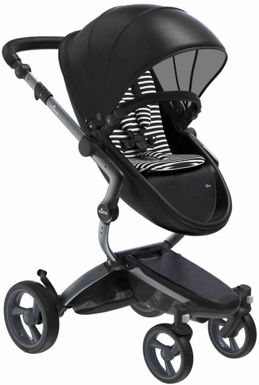Mima Xari Complete Stroller, Graphite - Black / Black & White - A115-04-GRBBW