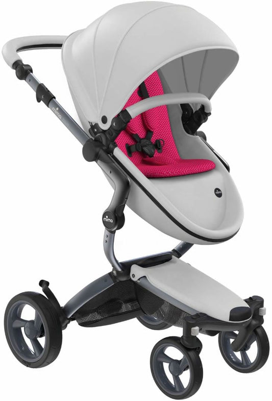 Mima Xari Complete Stroller, Graphite - Snow White / Magenta - A115-04-GRSWM