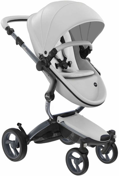 Mima Xari Complete Stroller, Graphite - Snow White / Stone White