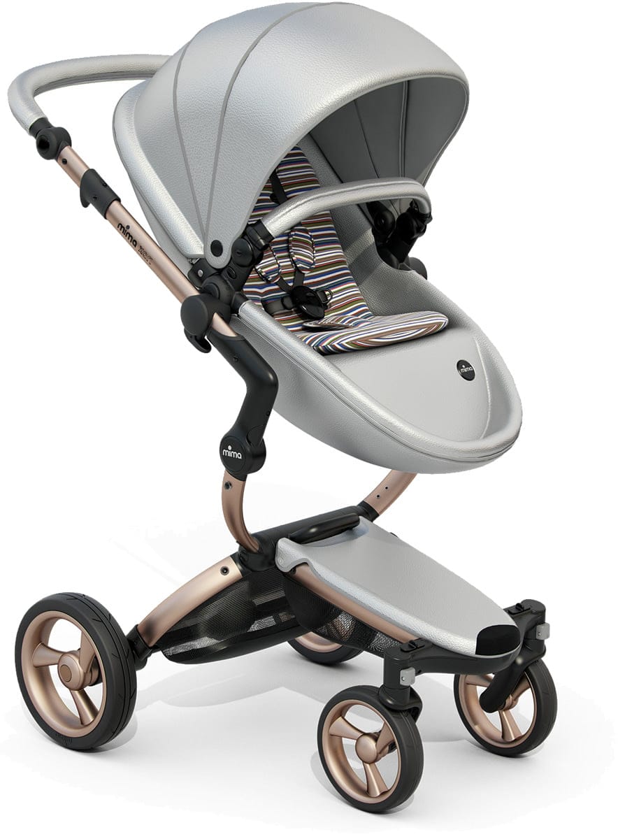 Mima 2019 Xari Complete Stroller, Rose Gold - Argento / Autumn Stripes - A112-03-RGAAS