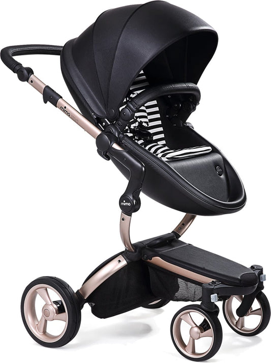 Mima G4 Xari Complete Stroller Bundle - Rose Gold -  Black / Black & White (Albee Exclusive) - A112-03-RGBBW-2