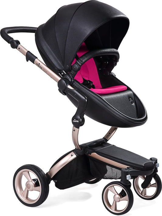 Mima 2019 Xari Complete Stroller, Rose Gold - Black / Magenta - A112-03-RGBM
