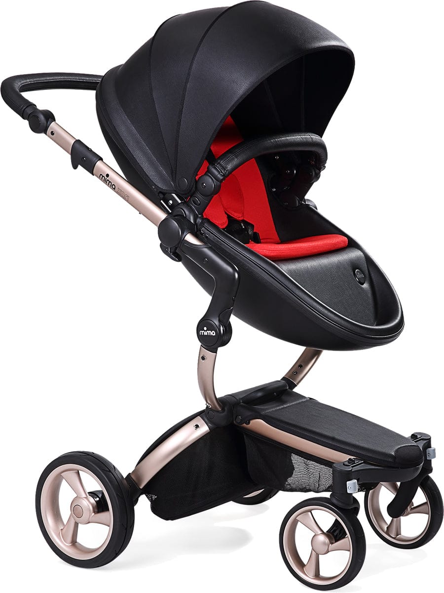Mima 2019 Xari Complete Stroller, Rose Gold - Black / Ruby Red - A112-03-RGBR