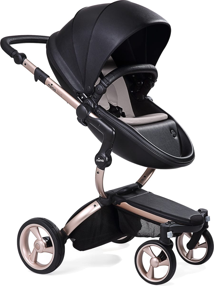 Mima 2019 Xari Complete Stroller, Rose Gold - Black / Stone White - A112-03-RGBSW