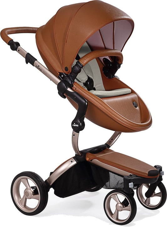 Mima 2019 Xari Complete Stroller, Rose Gold - Camel / Stone White - A112-03-RGCSW