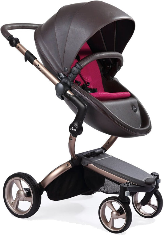 Mima 2019 Xari Complete Stroller, Rose Gold - Chocolate Brown / Magenta - A112-03-RGCBM