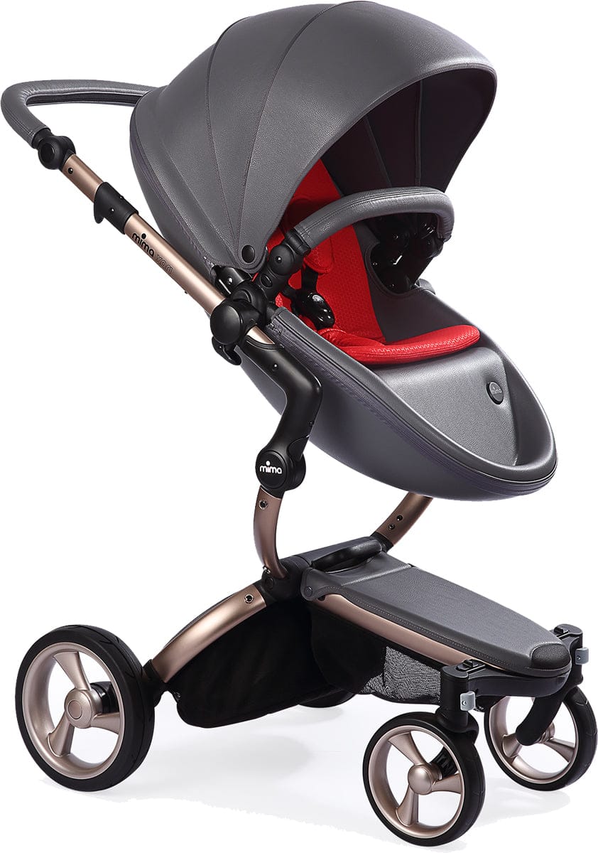 Mima 2019 Xari Complete Stroller, Rose Gold - Cool Grey / Ruby Red - A112-03-RGCGR