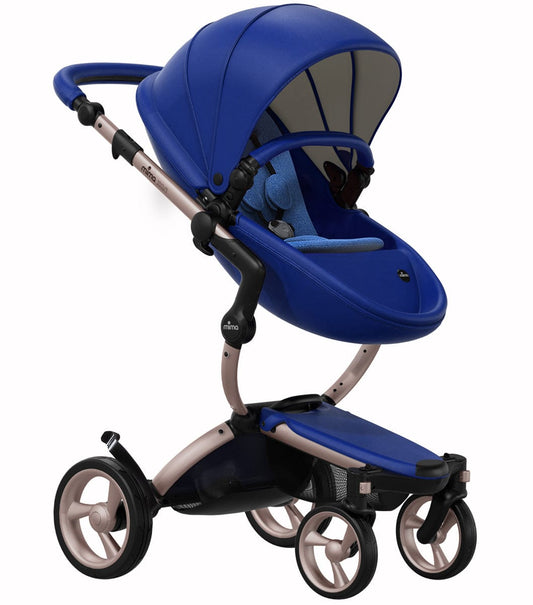 Mima 2019 Xari Complete Stroller, Rose Gold - Royal Blue / Denim Blue - A115-03-RGRBDB
