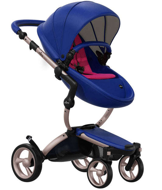 Mima 2019 Xari Complete Stroller, Rose Gold - Royal Blue / Magenta - A115-03-RGRBM