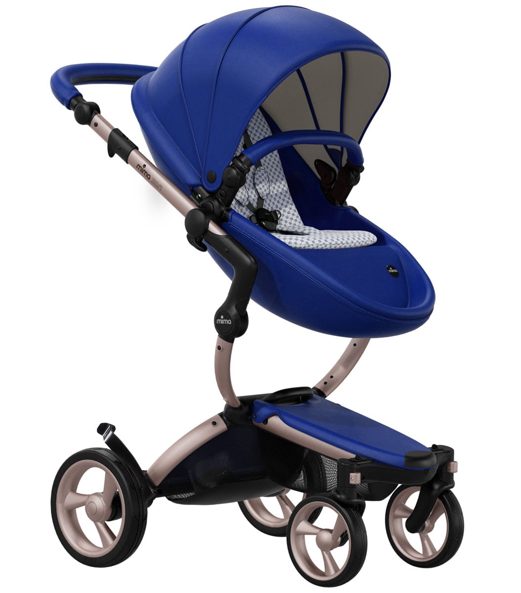 Mima 2019 Xari Complete Stroller, Rose Gold - Royal Blue / Retro Blue - A115-03-RGRBRB