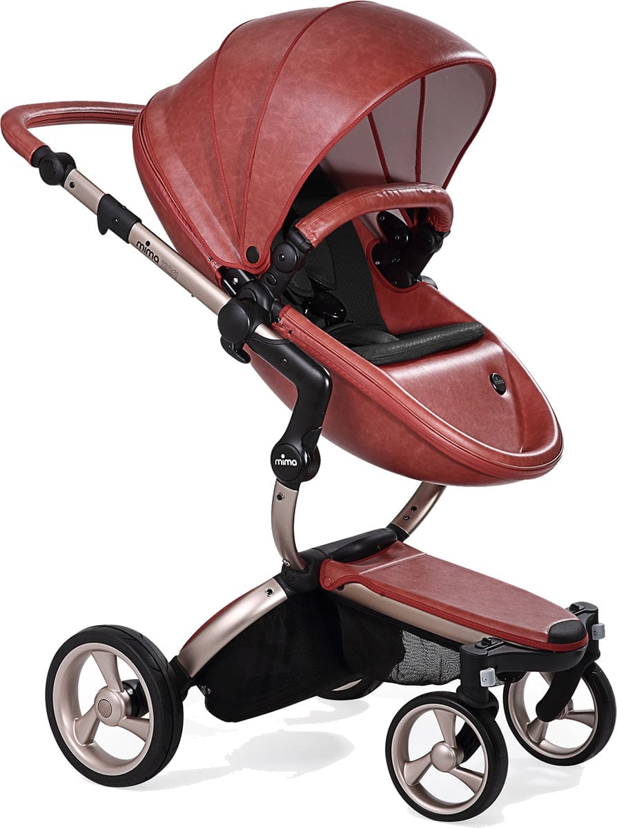 Mima 2019 Xari Complete Stroller, Rose Gold - Sicilian Red / Black - A112-03-RGSRB