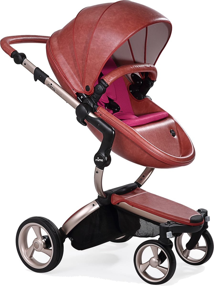Mima 2019 Xari Complete Stroller, Rose Gold - Sicilian Red / Magenta - A112-03-RGSRM