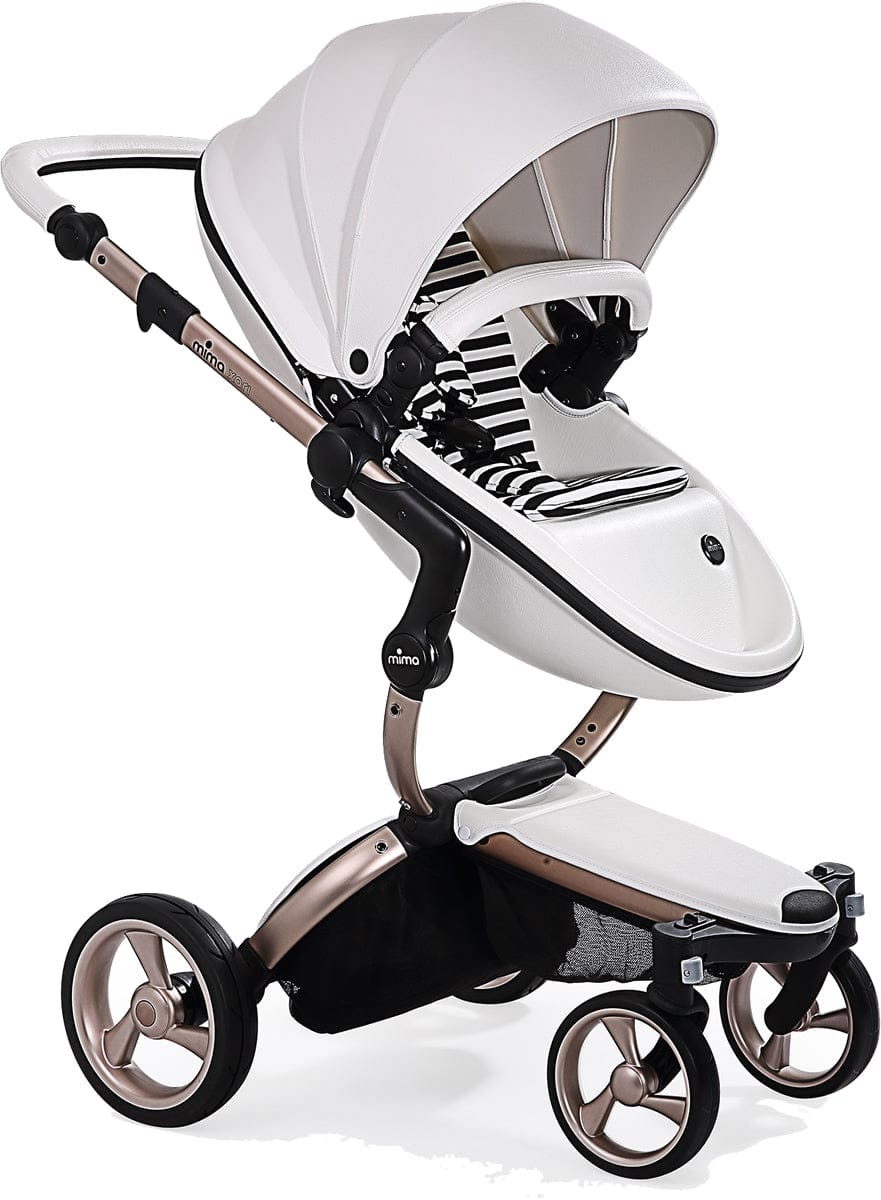 Mima G4 Xari Complete Stroller Bundle - Rose Gold - Snow White / Black & White (Albee Exclusive) - A112-03-RGSWBW-2