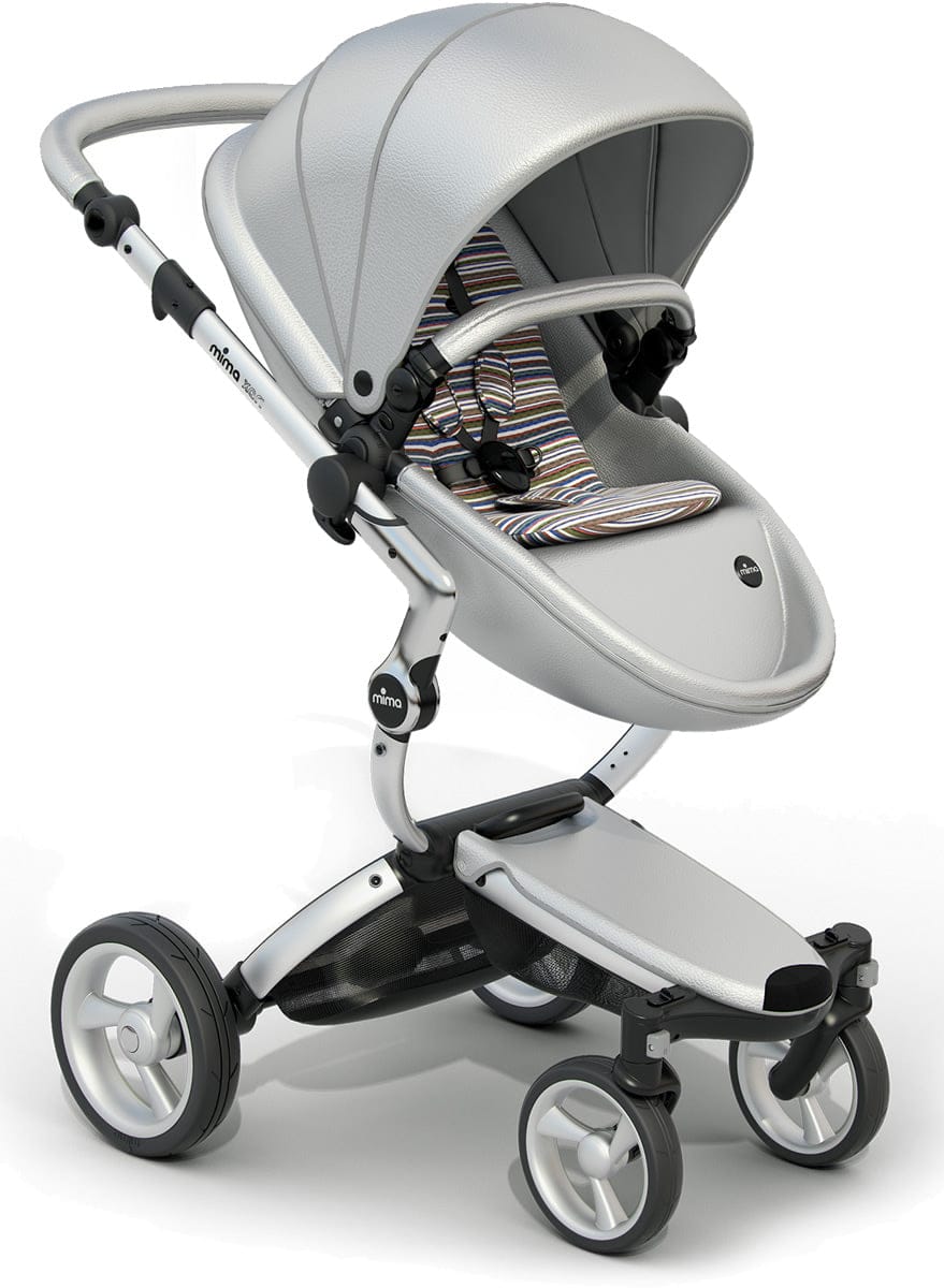 Mima Xari Complete Stroller, Silver - Argento / Autumn Stripes - A112-01-SAAS