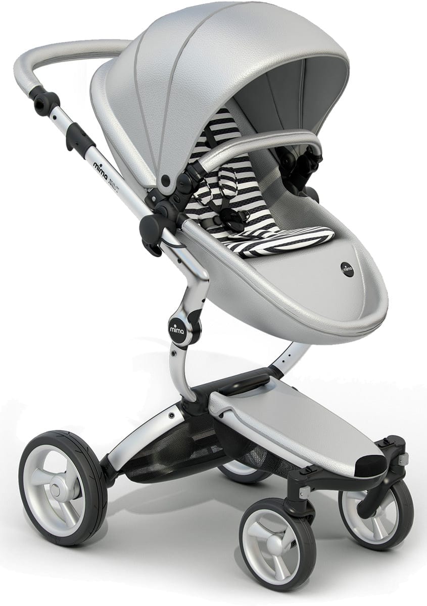 Mima Xari Complete Stroller, Silver - Argento / Black & White