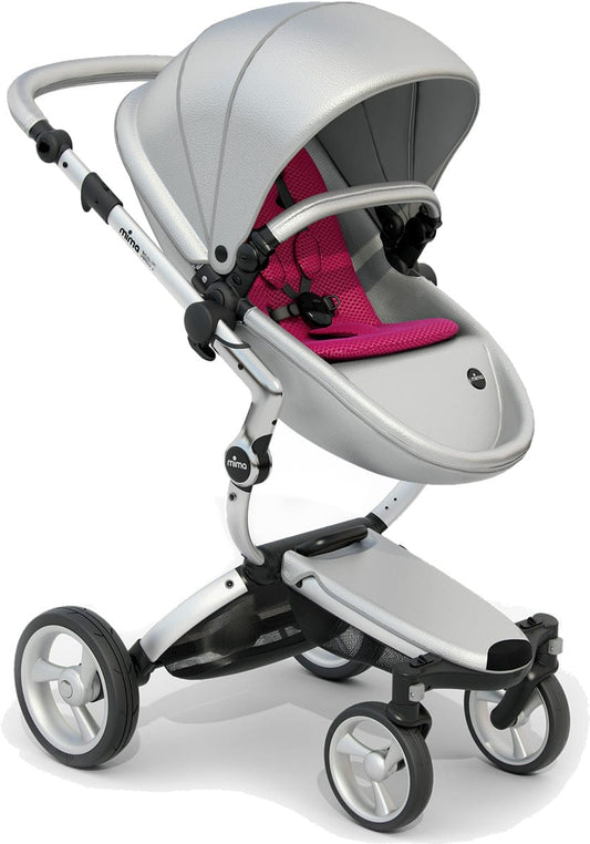 Mima Xari Complete Stroller, Silver - Argento / Magenta - A115-01500HM