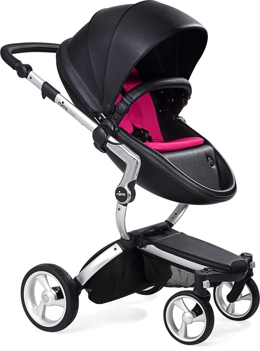 Mima Xari Complete Stroller, Silver - Black / Magenta - A115-01110HM