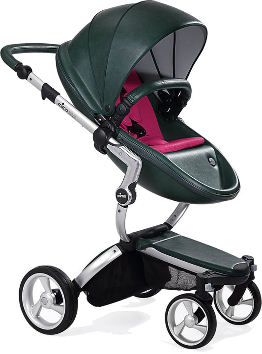 Mima Xari Complete Stroller, Silver - British Green / Magenta - A112-01-SBGM
