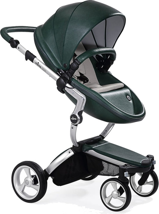 Mima Xari Complete Stroller, Silver - British Green / Stone White - A112-01-SBGSW