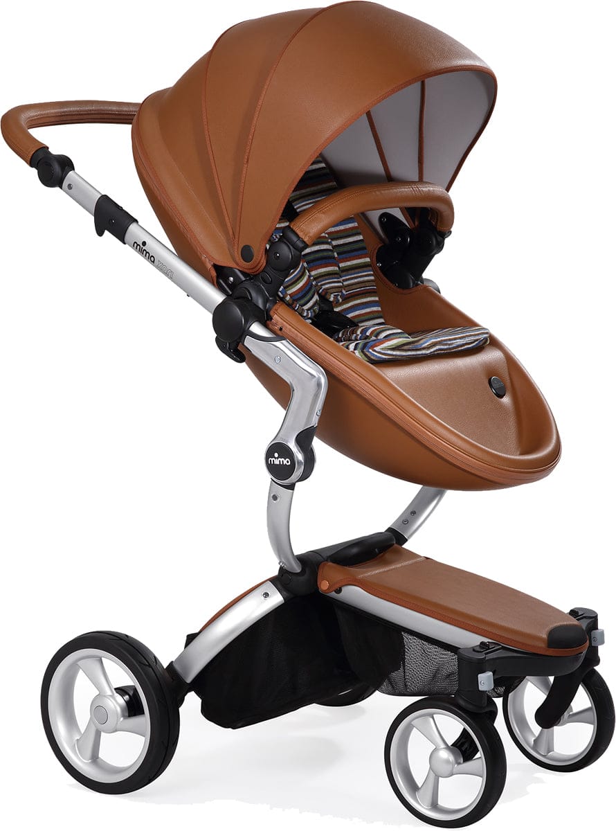Mima Xari Complete Stroller, Silver - Camel / Autumn Stripes - A112-01-SCAS