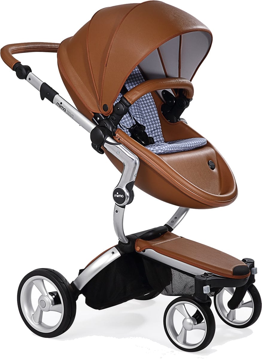 Mima Xari Complete Stroller, Silver - Camel / Retro Blue