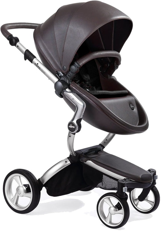 Mima Xari Complete Stroller, Silver - Chocolate Brown / Black - A112-01-SCBB