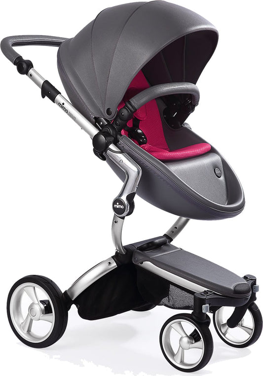 Mima Xari Complete Stroller, Silver - Cool Grey / Magenta - A112-01-SCGM