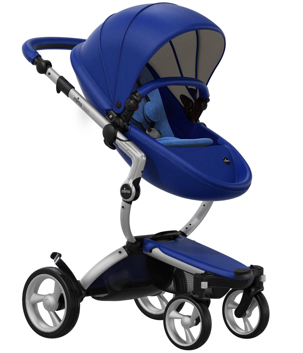 Mima Xari Complete Stroller, Silver - Royal Blue / Denim Blue - A112-01-SRBDB