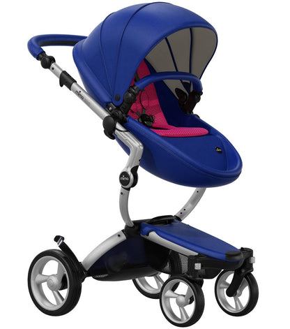 Mima Xari Complete Stroller, Silver - Royal Blue / Magenta - A112-01-SRBM