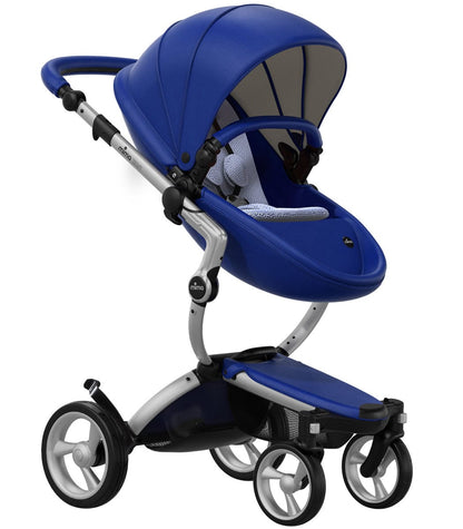 Mima Xari Complete Stroller, Silver - Royal Blue / Pixel Blue - A115-01880XB