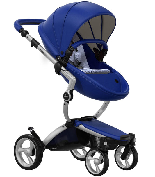 Mima Xari Complete Stroller, Silver - Royal Blue / Pixel Blue - A115-01880XB