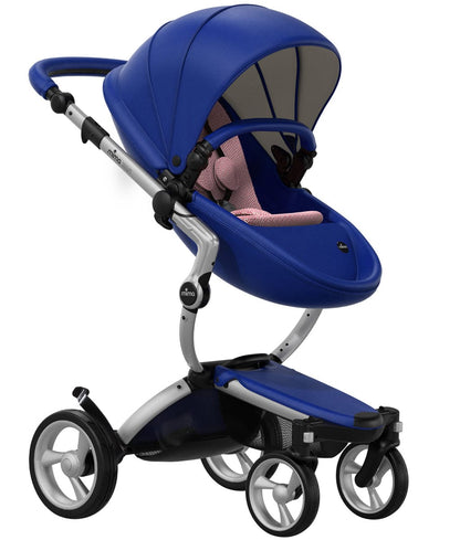 Mima Xari Complete Stroller, Silver - Royal Blue / Pixel Pink - A115-01880XP