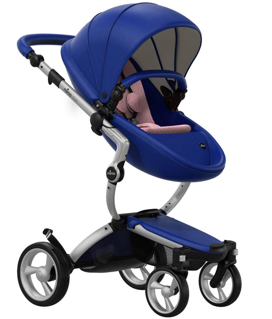 Mima Xari Complete Stroller, Silver - Royal Blue / Pixel Pink - A115-01880XP