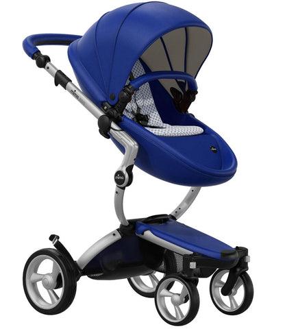 Mima Xari Complete Stroller, Silver - Royal Blue / Retro Blue - A112-01-SRBRB