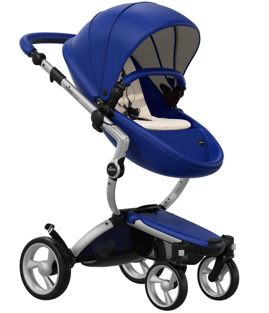 Mima Xari Complete Stroller, Silver - Royal Blue / Sandy Beige - A112-01-SRBSB