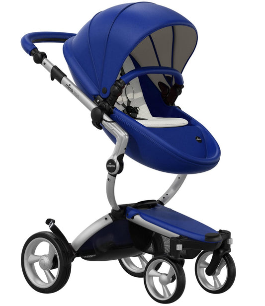 Mima Xari Complete Stroller, Silver - Royal Blue / Stone White - A115-01880SW
