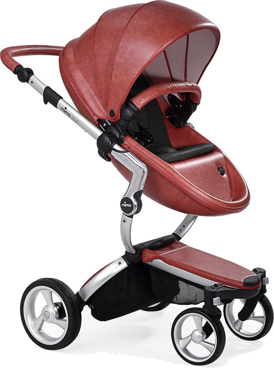 Mima Xari Complete Stroller, Silver - Sicilian Red / Black - A112-01-SSRB